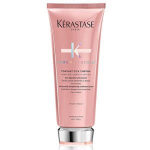 kerastase chroma absolu cica chroma strengthening conditioner | for sensitized or damaged color-treated hair | fine to medium, anti-porosity, with lactic acid | 6.8 fl oz