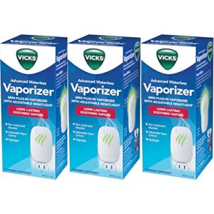 vicks advanced waterless vaporizer with 4 vapopads each (value pack of 3)
