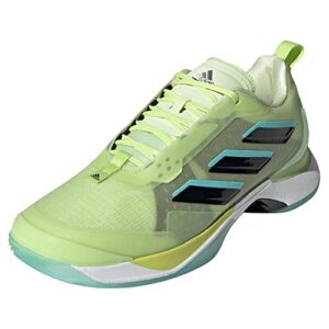 adidas women’s avacourt tennis shoe, almost lime/black/pulse lime, 8
