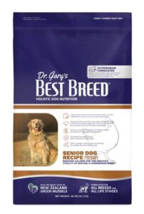 best breed dr. gary’s senior dog diet (reduced calorie) made in usa [natural dry dog food] – 28lbs, dark brown, medium