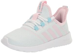 adidas cloudfoam pure 2.0 running shoe, almost blue/clear pink/bliss blue, 5 us unisex big kid