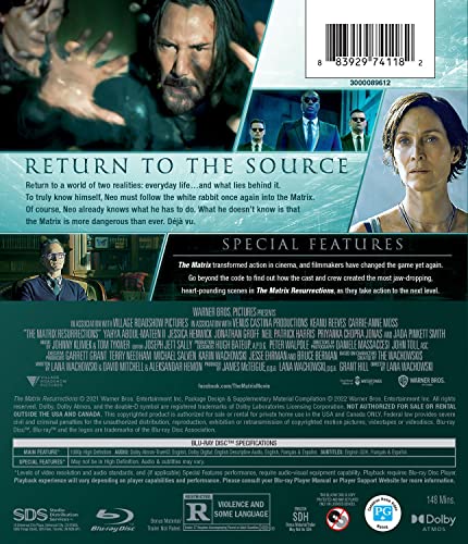 Matrix Resurrections, The (Blu-Ray + DVD)