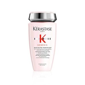 kerastase genesis bain nutri-fortifiant shampoo | for weakened hair prone to falling due to breakage from brushing | provides intense nourishment | with ginger root | for all hair types | 8.5 fl oz