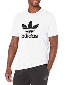 adidas originals men’s adicolor classics trefoil t-shirt, white/black, large