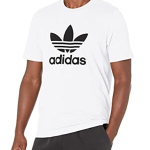 adidas Originals Men's Adicolor Classics Trefoil T-Shirt, White/Black, Large