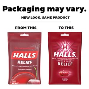 HALLS Relief Cherry Cough Drops, 30 Drops