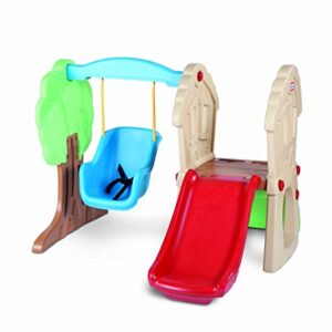 Little Tikes Hide & Seek Climber and Swing, Indoor Outdoor with Slide - Easy Set Up - Toddler Playset, 53.50''L x 52.00''W x 41.00''H