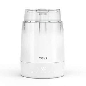 vicks embrace cool mist top fill humidifier  (vul900), white – cool mist humidifier top fill for bedroom or office