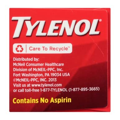 Tylenol Extra Strength Acetaminophen Pain Reliever Fever Reducer 100 caplets (Pack of 6)