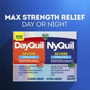 Vicks DayQuil & Nyquil Severe Cold, Flu & Congestion Medicine, 24 Count