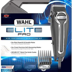 Wahl Clipper Elite Pro High-Performance Home Haircut & Grooming Kit for Men - Electric Hair Clipper & Trimmer - Model 79602