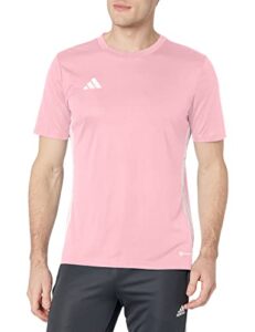 adidas men’s equipo 23 jersey, light pink/white, x-large