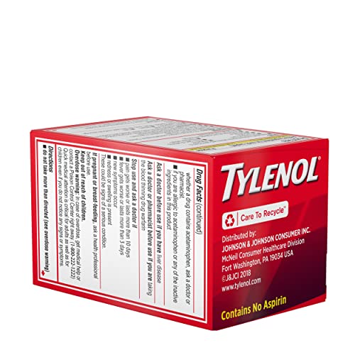 Tylenol Extra Strength Coated Tablets, Acetaminophen Adult Pain Relief & Fever Reducer, 24 ct (Pack of 6)