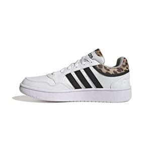 adidas women’s hoops 3.0 basketball shoe, ftwr white/core black/grey two, 10