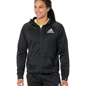 adidas Men's Game and Go Full Zip Hoodie, Black, Medium