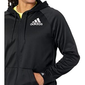 adidas Men's Game and Go Full Zip Hoodie, Black, Medium