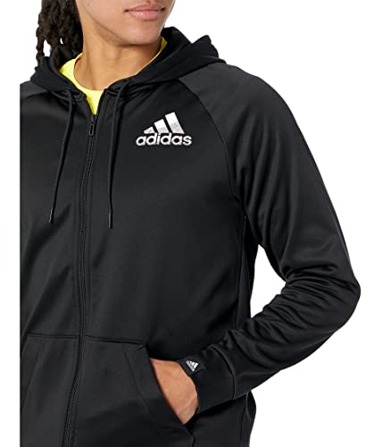 adidas Men's Game and Go Full Zip Hoodie, Black, Medium