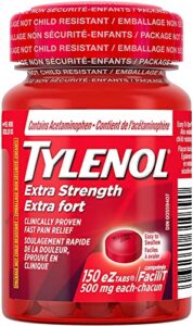 tylenol extra strength acetaminophen ez tabs – 150 tablets