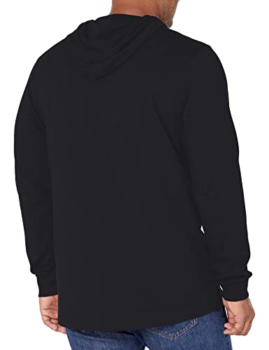 adidas Men's Essentials Logo Hoodie, Black/White, Medium