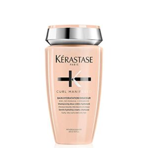 kerastase curl manifesto hydratation douceur shampoo | removes build up & hydrates curls | softens & reduces frizz | for all wavy, curly, very curly & coily hair | 8.5 fl oz