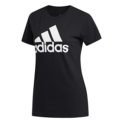 adidas Women's Badge of Sport Tee, Core Black/White, Large