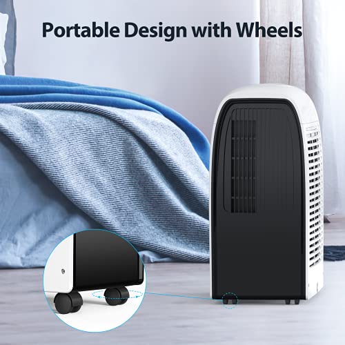 Portable Air Conditioner, NABAIDUN 2022 10000 BTU Portable AC Unit Cools Up to 350 Sq.ft, With Dehumidification, 3 Fan Speeds And Sleep Mode, Includes Washable Filter & Remote Control & Window Kits