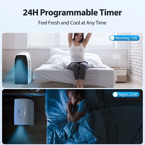 Portable Air Conditioner, NABAIDUN 2022 10000 BTU Portable AC Unit Cools Up to 350 Sq.ft, With Dehumidification, 3 Fan Speeds And Sleep Mode, Includes Washable Filter & Remote Control & Window Kits