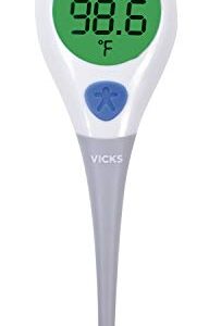 Vicks RapidRead Digital Thermometer – Accurate, Color Coded Readings in 2 Seconds - Digital Thermometer for Oral, Rectal or Under Arm Use