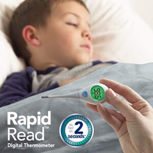 Vicks RapidRead Digital Thermometer – Accurate, Color Coded Readings in 2 Seconds - Digital Thermometer for Oral, Rectal or Under Arm Use