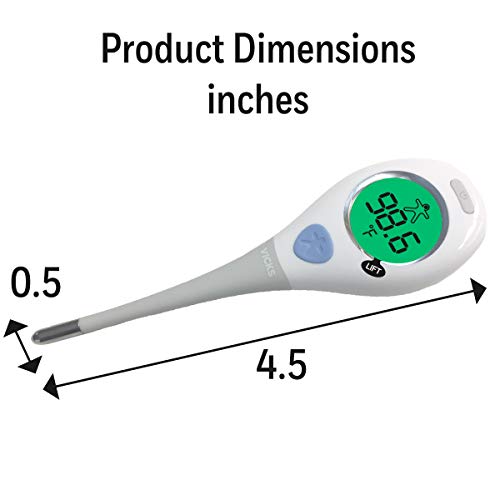 Vicks RapidRead Digital Thermometer – Accurate, Color Coded Readings in 2 Seconds - Digital Thermometer for Oral, Rectal or Under Arm Use