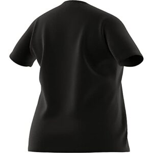 adidas womens Essentials Regular T-shirt Black/White 2X