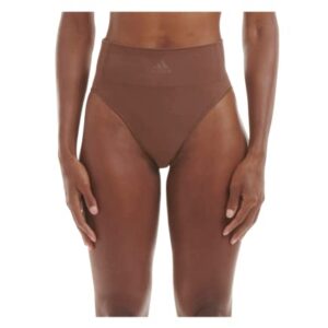 adidas Women's Seamless Micro Stretch Hi Leg, Toasted Mocha, S