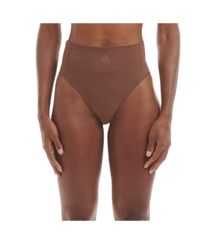 adidas Women's Seamless Micro Stretch Hi Leg, Toasted Mocha, S