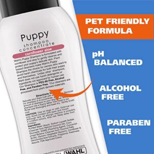 Wahl Gentle Puppy Shampoo for Pets – Cornflower & Aloe for Grooming Dirty Dogs - 24 Oz - Model 820002A