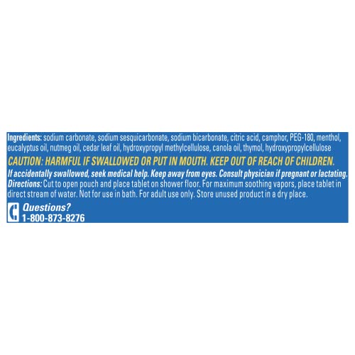 Vicks VapoRub, Chest Rub Ointment, Relief from Cough, Cold w/ Original Medicated Vapors, 1.76 OZ (3 Pack) VapoShower Plus, Shower Bomb Tablets, Soothing Non-Medicated Vapors, 12 Tablets