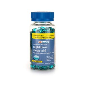 a+health nighttime sleep aid diphenhydramine 50 mg softgels maximum strength made in usa, 160 count