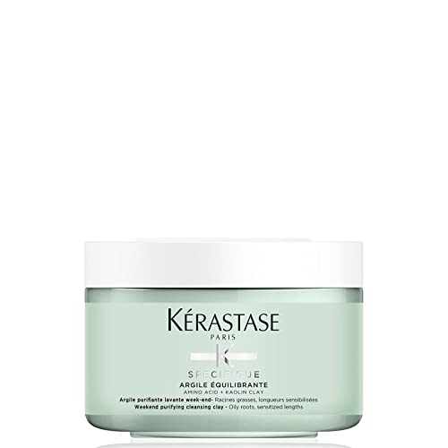 Kerastase Specifique Argile Equilibrante Cleansing Clay | Cleansing Hair Mask for Oily Roots and Dry Ends | Removes Impurities & Refreshes Scalp | With Amino Acid | For Oily to Normal Hair | 8.5 Fl Oz