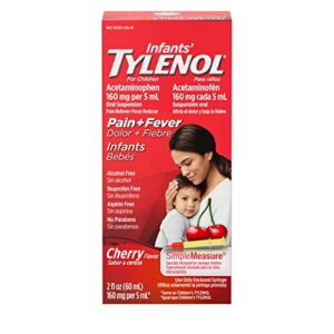 infants’ tylenol acetaminophen liquid medicine, cherry, 2 fl. oz (pack of 6)