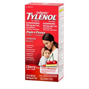 Infants' Tylenol Acetaminophen Liquid Medicine, Cherry, 2 fl. oz (Pack of 6)