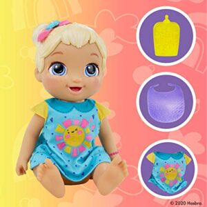 Baby Alive Baby Grows Up (Happy) - Happy Hope or Merry Meadow, Growing and Talking Baby Doll, Toy with 1 Surprise Doll and 8 Accessories , Blue