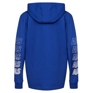 adidas Boys' Long Sleeve Innovation Hooded Tee, Team Royal Blue, Large (14/16)