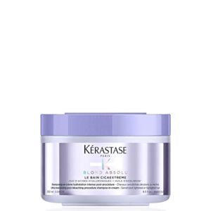kerastase blond absolu cicaextreme strengthening shampoo | for highlighted, bleached & fragile hair | repairs damage for strong, shiny hair | with hyaluronic acid & edelweiss flower | 8.5 fl oz
