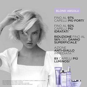 KERASTASE Blond Absolu Cicaextreme Strengthening Shampoo | For Highlighted, Bleached & Fragile Hair | Repairs Damage for Strong, Shiny Hair | With Hyaluronic Acid & Edelweiss Flower | 8.5 Fl Oz