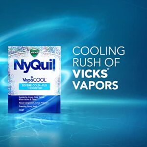 NyQuil SEVERE with Vicks VapoCOOL Cough, Cold & Flu Relief, 24 Caplets - Sore Throat, Fever, and Congestion Relief (Packaging May Vary)