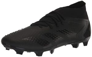 adidas unisex predator accuracy.3 firm ground soccer shoe, black/black/white, 9.5 us men