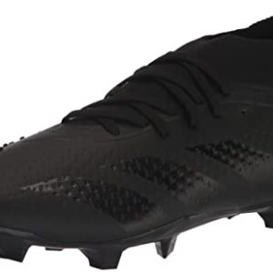 adidas Unisex Predator Accuracy.3 Firm Ground Soccer Shoe, Black/Black/White, 9.5 US Men