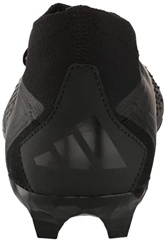 adidas Unisex Predator Accuracy.3 Firm Ground Soccer Shoe, Black/Black/White, 9.5 US Men