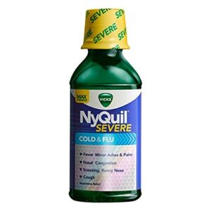vicks nyquil cough cold and flu nighttime relief (severe original, 3 pk)