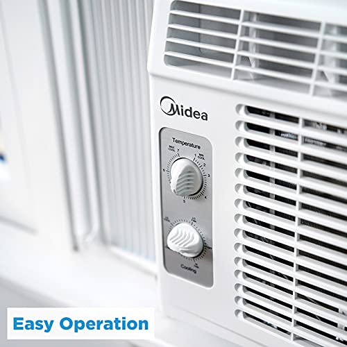 Midea 5,000 BTU EasyCool Window Air Conditioner and Fan - Cool up to 150 Sq. Ft. with Easy to Use Mechanical Control and Reusable Filter