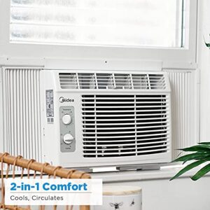 Midea 5,000 BTU EasyCool Window Air Conditioner and Fan - Cool up to 150 Sq. Ft. with Easy to Use Mechanical Control and Reusable Filter